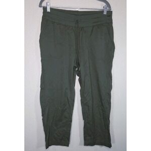 North Face Women's L Grey/Laurel Green Drawstring Waist Jogger Hiking Pants